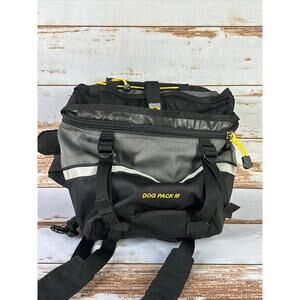Mountainsmith Dog Pack Medium Reflective Strips Black Yellow Saddle Bag